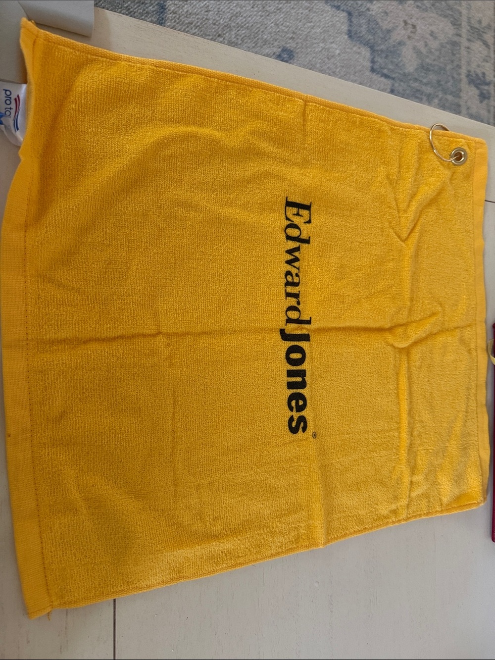Edward Jones Yellow Golf Towel W / CLIP